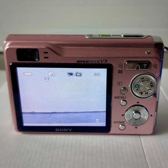 Sony Cyber-shot 7.2MP Digital Camera - Pink | Original Box, Charger, Case - Picture 5 of 10
